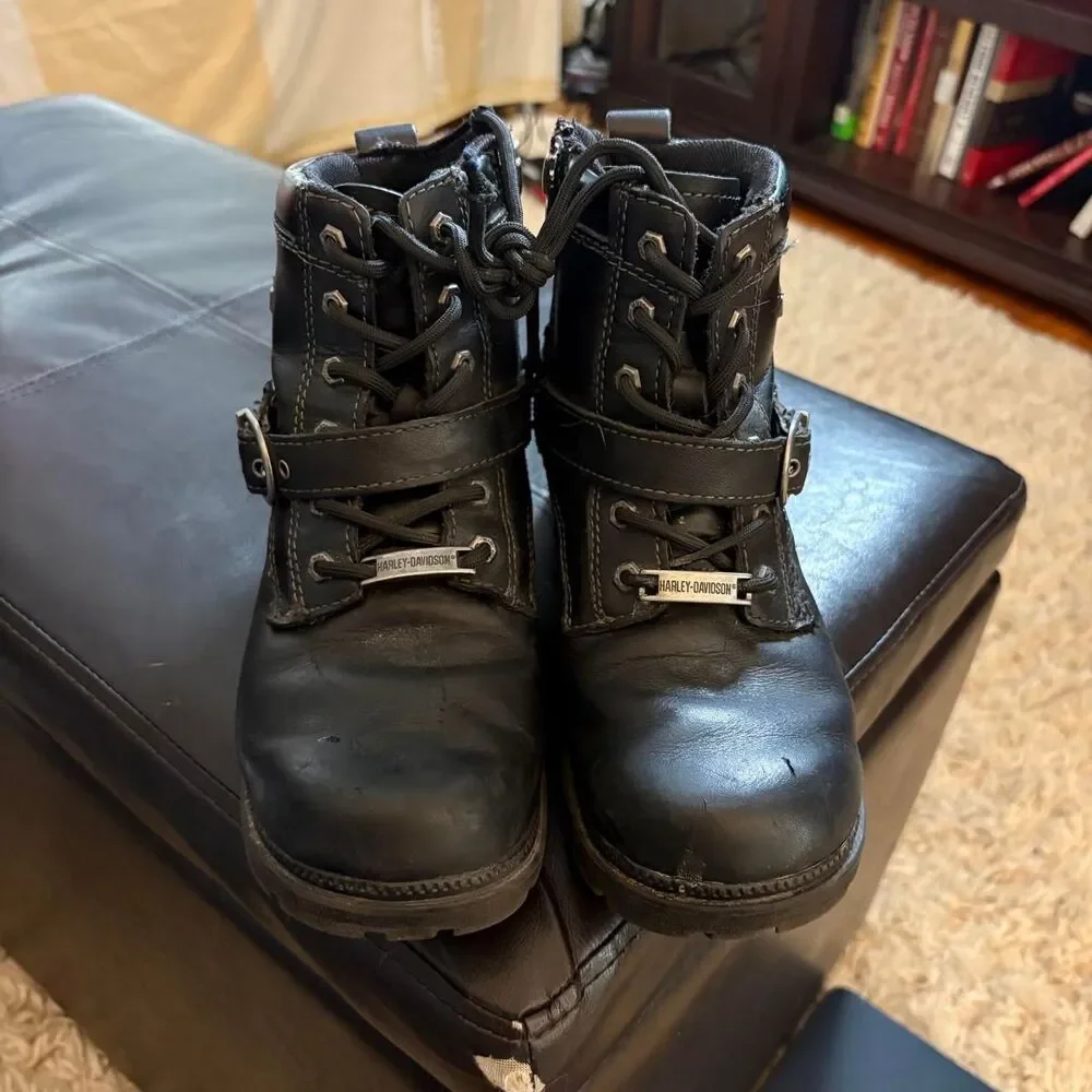 Vintage Womens Harley-Davidson Leather Boots SZ 6.5